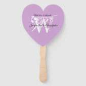 Zacht Mauve Lila Chic Monogram Weddenschap Program Handwaaier (Voorkant)