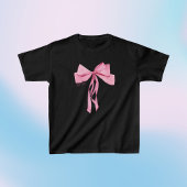 Zacht Meisje Coquette Roze Boog T-shirt