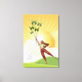 Zacht | Meisje met Butterflies Canvas Kunst (Voorkant)