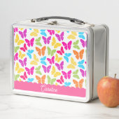 Zacht Meisjesachtig Kleurig Regenboog Vlinder Patr (In situ)