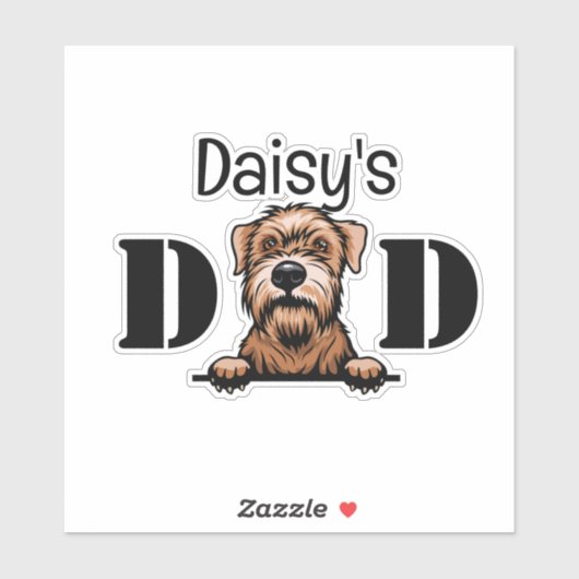 Zacht met coating Wheaten Terrier Dad Personated Sticker (Vel)