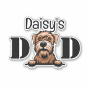 Zacht met coating Wheaten Terrier Dad Personated Sticker (Voorkant)