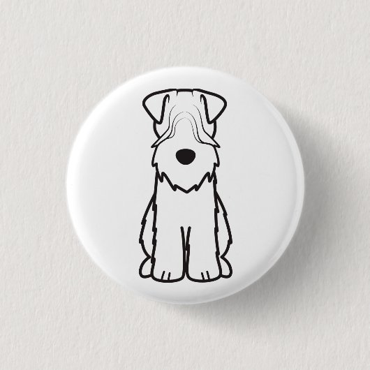Zacht Met een laag bedekt Wheaten Terrier Ronde Button 3,2 Cm (Voorkant)