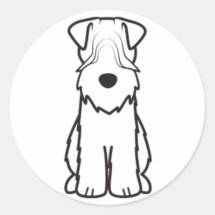 Zacht Met een laag bedekt Wheaten Terrier Ronde Sticker