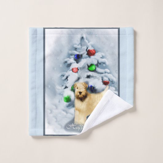 Zacht met wieltjes kerstmis bad handdoek (Wasdoekje)