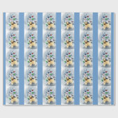 Zacht met wieltjes kerstmis cadeaupapier (Vlak)