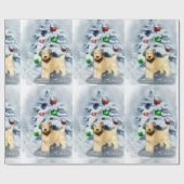 Zacht met wieltjes kerstmis cadeaupapier (Vlak)