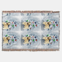 Zacht met wieltjes kerstmis deken