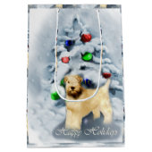 Zacht met wieltjes kerstmis medium cadeauzakje (Achterkant)