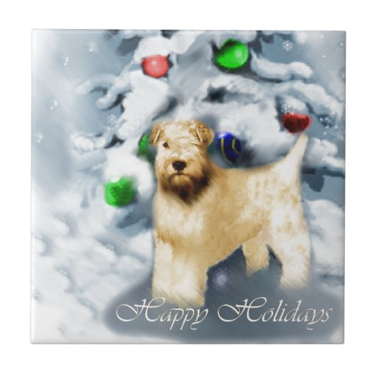 Zacht met wieltjes kerstmis tegeltje (Voorkant)