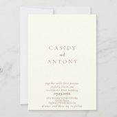 Zacht minimalistisch ivoor neutraal alles in één kaart (Voorkant)