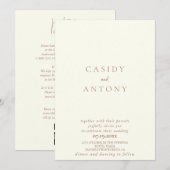 Zacht minimalistisch ivoor neutraal alles in één kaart (Voorkant / Achterkant)