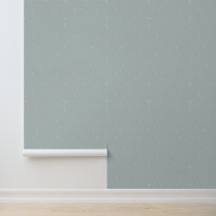 Zacht minimalistisch lijnpatroon op Bleek blauw Behang