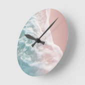 Zacht Mint Roze Oceaan Dream Waves #1 #water #deco Ronde Klok (Hoek)