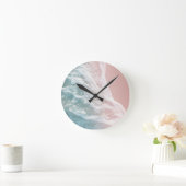 Zacht Mint Roze Oceaan Dream Waves #1 #water #deco Ronde Klok (Huis)