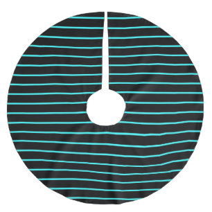 Zacht monogram aqua zwarte strepen  kerstboom rok