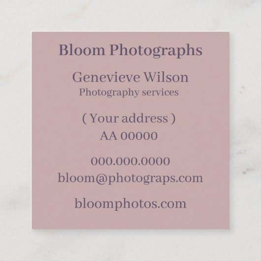 Zacht mooi lavendel veld Visitekaartje (Achterkant)