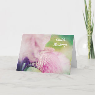 Zacht Mooie Iris Bloem Pasen Kaart