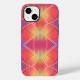 Zacht neon gelaagd Abstract Ontwerp Case-Mate iPhone 14 Hoesje