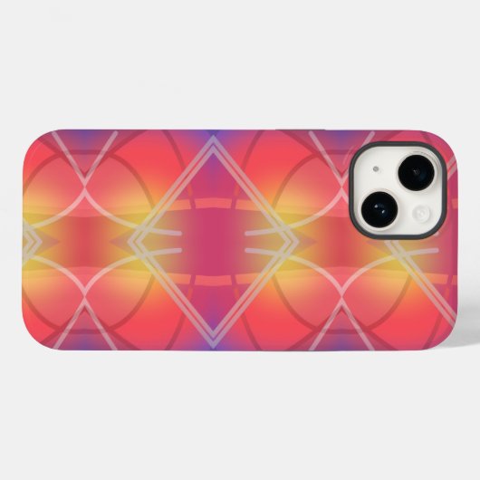 Zacht neon gelaagd Abstract Ontwerp Case-Mate iPhone Case (Achterkant (horizontaal))
