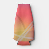 Zacht neon gelaagd Abstract Ontwerp Flesjeskoeler (Voorkant)