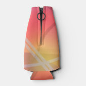 Zacht neon gelaagd Abstract Ontwerp Flesjeskoeler (Achterkant)