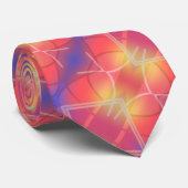 Zacht neon gelaagd Abstract Ontwerp Stropdas (Opgerold)