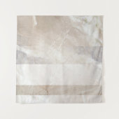 Zacht neutraal geometrisch Abstract wandbeeld Wandkleed (Voorkant (horizontaal))