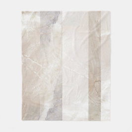 Zacht neutraal geometrisch gestreept abstract deke fleece deken