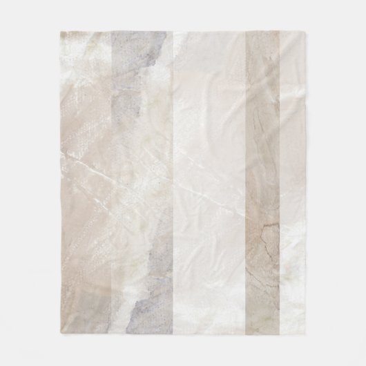 Zacht neutraal geometrisch gestreept abstract deke fleece deken (Voorkant)