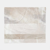 Zacht neutraal geometrisch gestreept abstract deke fleece deken (Voorkant (Horizontaal))