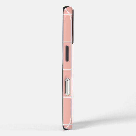 Zacht Neutraal Rasterpatroon Minimaal Schachtraste Case-Mate iPhone Case (Achterkant / Rechts)