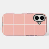 Zacht Neutraal Rasterpatroon Minimaal Schachtraste Case-Mate iPhone Case (Achterkant (horizontaal))