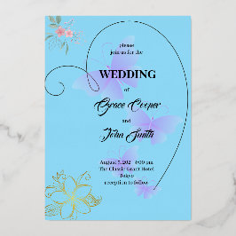 ZACHT ONTWERP MET HARTGRENS FOLIE UITNODIGING