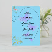 ZACHT ONTWERP MET HARTGRENS FOLIE UITNODIGING (Staand Voorkant)