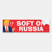 Zacht op Rusland grappig anti Trump Bumpersticker (Voorkant)