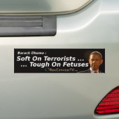 Zacht op terroristen ... bumpersticker (Op auto)