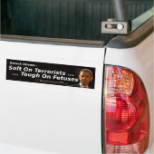 Zacht op terroristen ... bumpersticker (Op Truck)