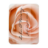 Zacht Oranje Roos Personal Wedding Magneet (Verticaal)