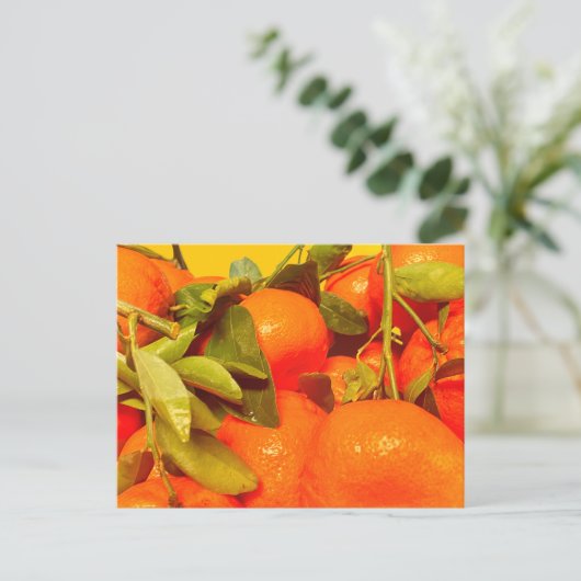 Zacht Oranje vruchtensap Briefkaart (Staand voorkant)