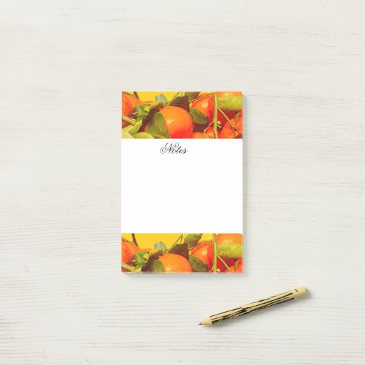 Zacht Oranje vruchtensap Post-it® Notes (Op bureau)