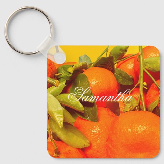 Zacht Oranje vruchtensap Sleutelhanger (Voorkant)