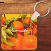 Zacht Oranje vruchtensap Sleutelhanger (Achterkant)