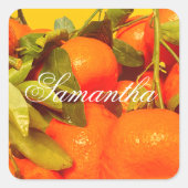 Zacht Oranje vruchtensap Vierkante Sticker (Voorkant)