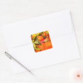 Zacht Oranje vruchtensap Vierkante Sticker (Envelop)