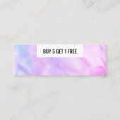 Zacht Paars blauw deeg Abstract 5 Klantenkaartje (Achterkant)