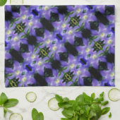 Zacht Paars Clematis - Bloem Abstract Theedoek (Gevouwen)