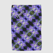 Zacht Paars Clematis-bloempatroon, aangepast Golfhanddoek (Voorkant)