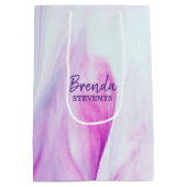 Zacht Paars en roze ombre Medium Cadeauzakje (Achterkant)