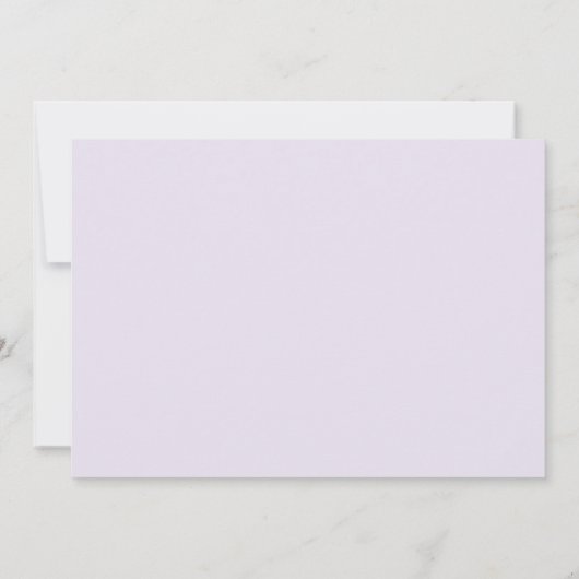 Zacht Paars | Formele Luchtige Lavendel Bruiloft Save The Date (Achterkant)